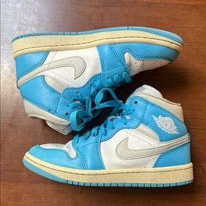Kids Blue and white Nike  air Jordan 1’s